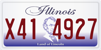 IL license plate X414927