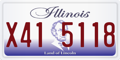 IL license plate X415118