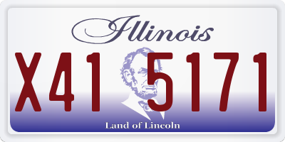 IL license plate X415171