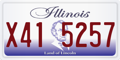 IL license plate X415257
