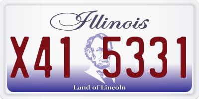 IL license plate X415331