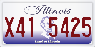 IL license plate X415425