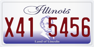 IL license plate X415456