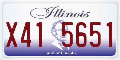 IL license plate X415651