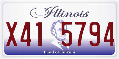 IL license plate X415794