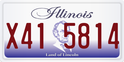 IL license plate X415814