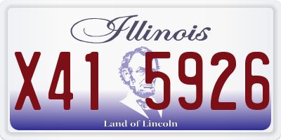 IL license plate X415926