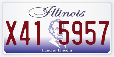 IL license plate X415957