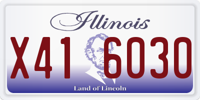IL license plate X416030