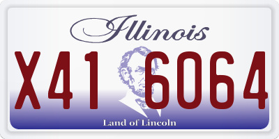 IL license plate X416064