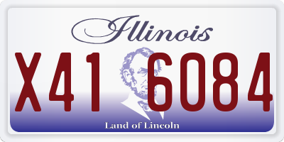 IL license plate X416084