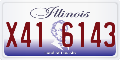 IL license plate X416143
