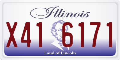 IL license plate X416171