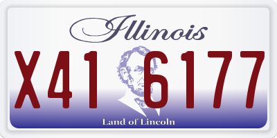 IL license plate X416177