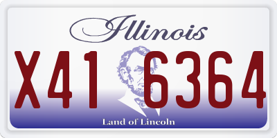 IL license plate X416364