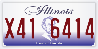 IL license plate X416414
