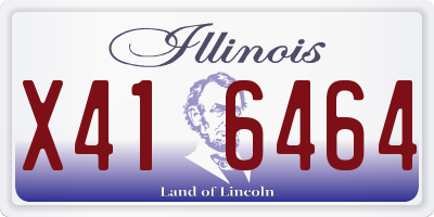 IL license plate X416464