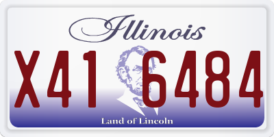 IL license plate X416484