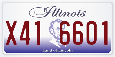 IL license plate X416601
