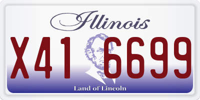 IL license plate X416699