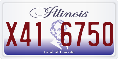 IL license plate X416750