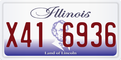 IL license plate X416936