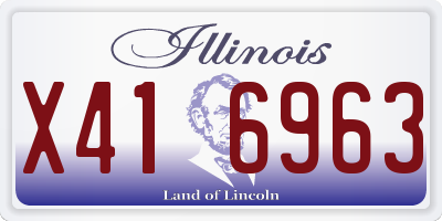 IL license plate X416963
