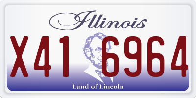 IL license plate X416964
