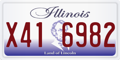 IL license plate X416982
