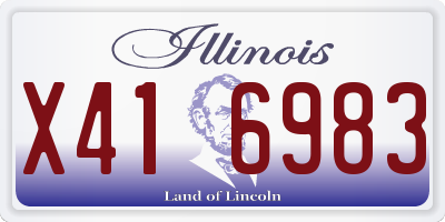 IL license plate X416983