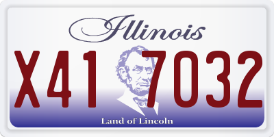 IL license plate X417032