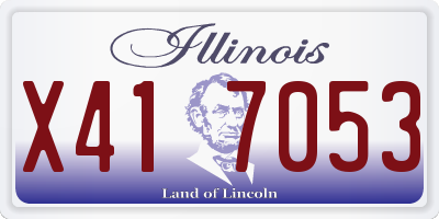 IL license plate X417053