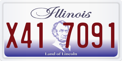 IL license plate X417091
