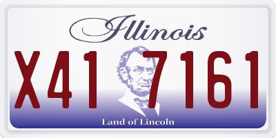 IL license plate X417161