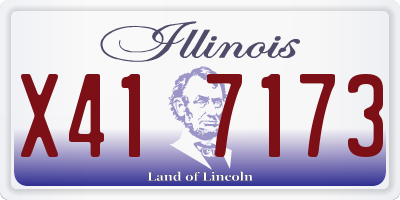 IL license plate X417173