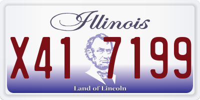 IL license plate X417199