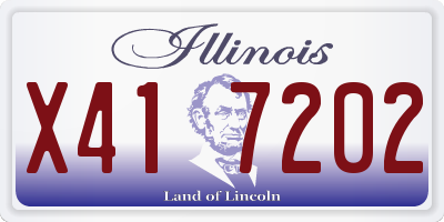 IL license plate X417202