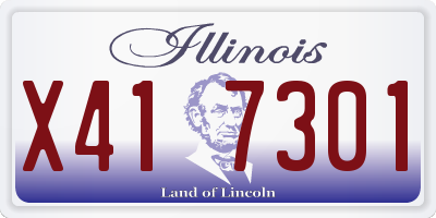 IL license plate X417301