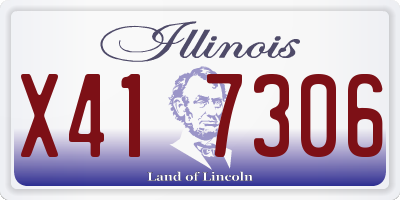 IL license plate X417306