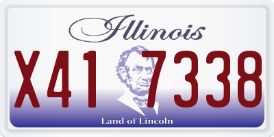 IL license plate X417338