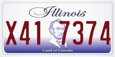 IL license plate X417374
