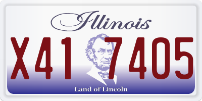 IL license plate X417405