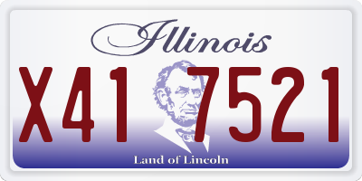 IL license plate X417521