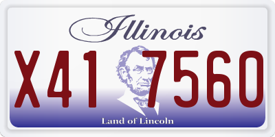 IL license plate X417560