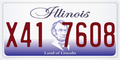IL license plate X417608