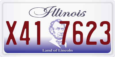 IL license plate X417623