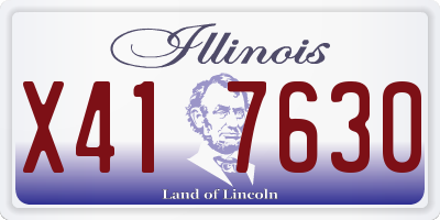 IL license plate X417630