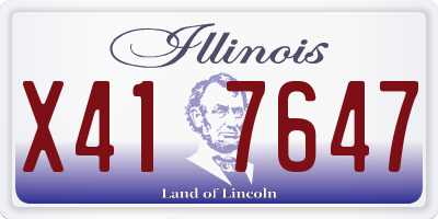 IL license plate X417647