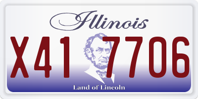 IL license plate X417706