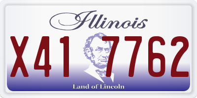IL license plate X417762